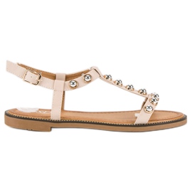SDS Sandalias Beige Con Hebilla