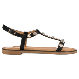 SDS Sandalias negras con hebilla negro