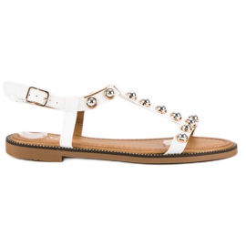 SDS Sandalias Blancas Con Hebilla blanco