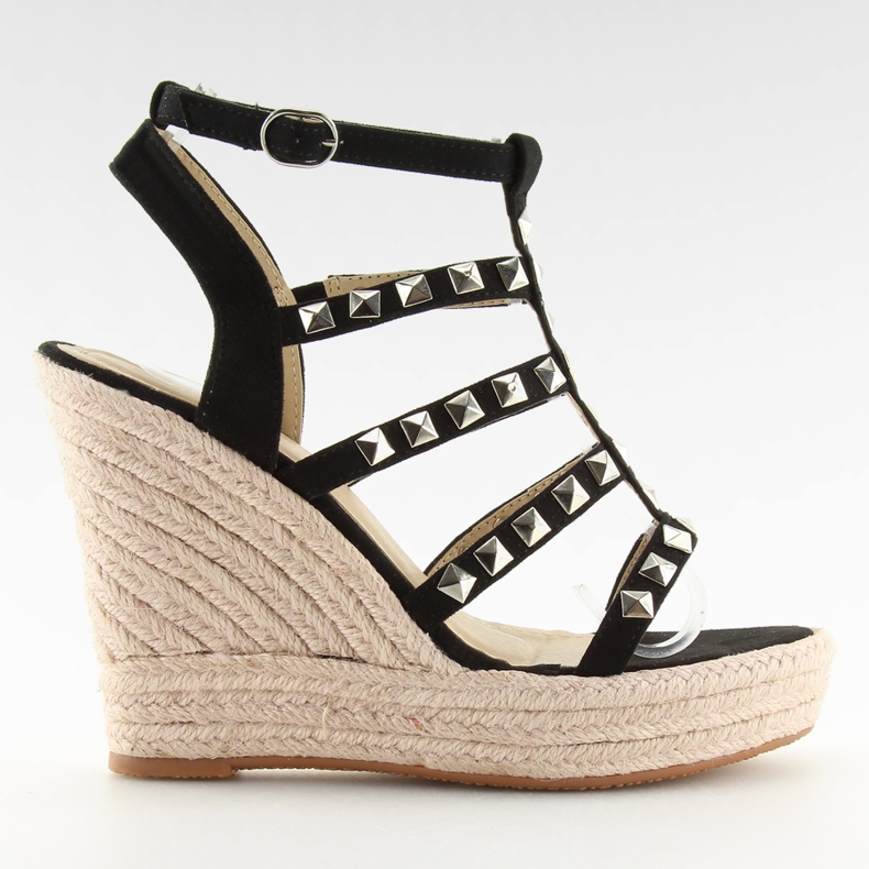 Alpargatas negras con cuñas 3811-17 Negro Alpargatas negras con cuñas 3811-17 Negro