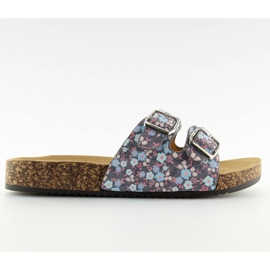 Babucha piso corcho gris 6231 azul