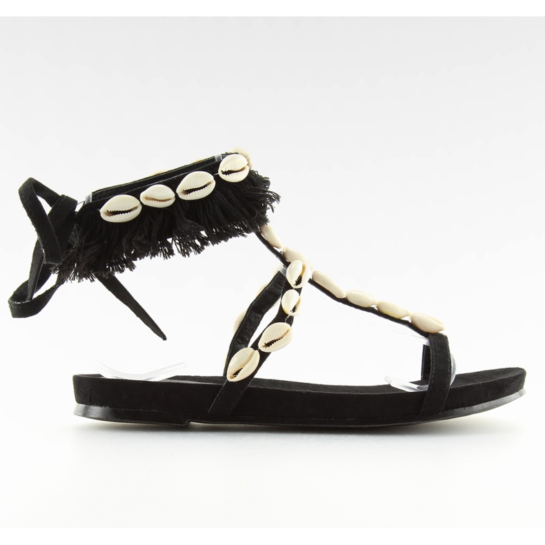 Sandalias negras con conchas 8225 Black negro