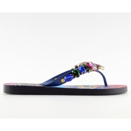 Chanclas con piedras 8250 Azul violeta