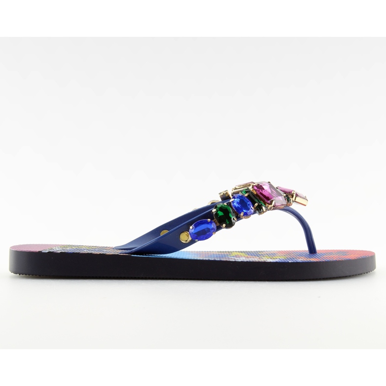 Chanclas con piedras 8250 Azul violeta