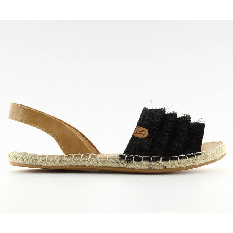 Alpargata negra estilo caribeño 8413 negro