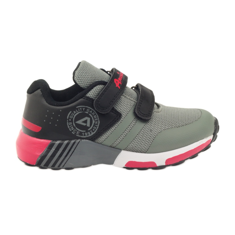 American Club Zapatillas deportivas American ADI para niños 16687 gris negro rojo