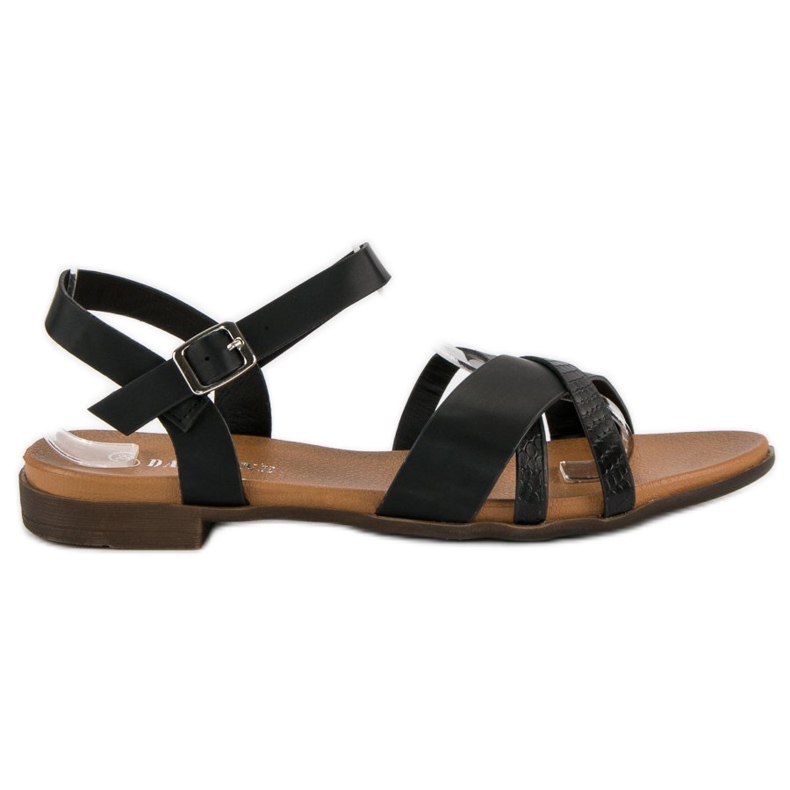 L. Day Sandalias planas negras negro
