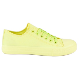SHELOVET Zapatillas amarillas en la unión amarillo