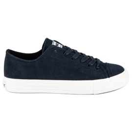 Andy Z Zapatillas de ante con cordones azul