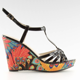Sandalias negras negras BL201 negro
