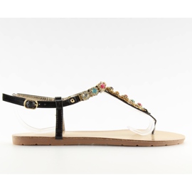 Black H8-70 Chanclas negras negro