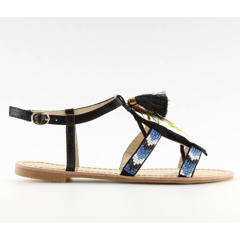 Sandalias estilo boho negro LQ-2662 negro