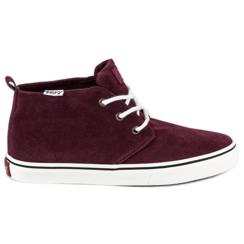 Andy Z Zapatillas tobilleras de ante rojo
