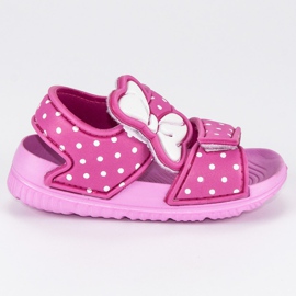 American Club Sandalias de lunares americanas rosado
