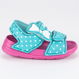 American Club Sandalias de lunares americanas verde