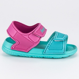 American Club Sandalias de velcro americano verde