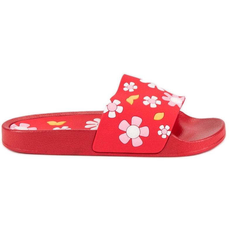 Pantuflas VICES Con Flores rojo