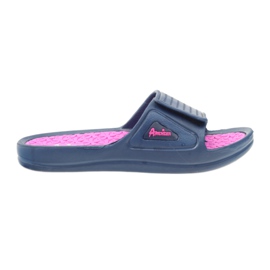 American Club Zapatillas de agua azul marino americanas rosado
