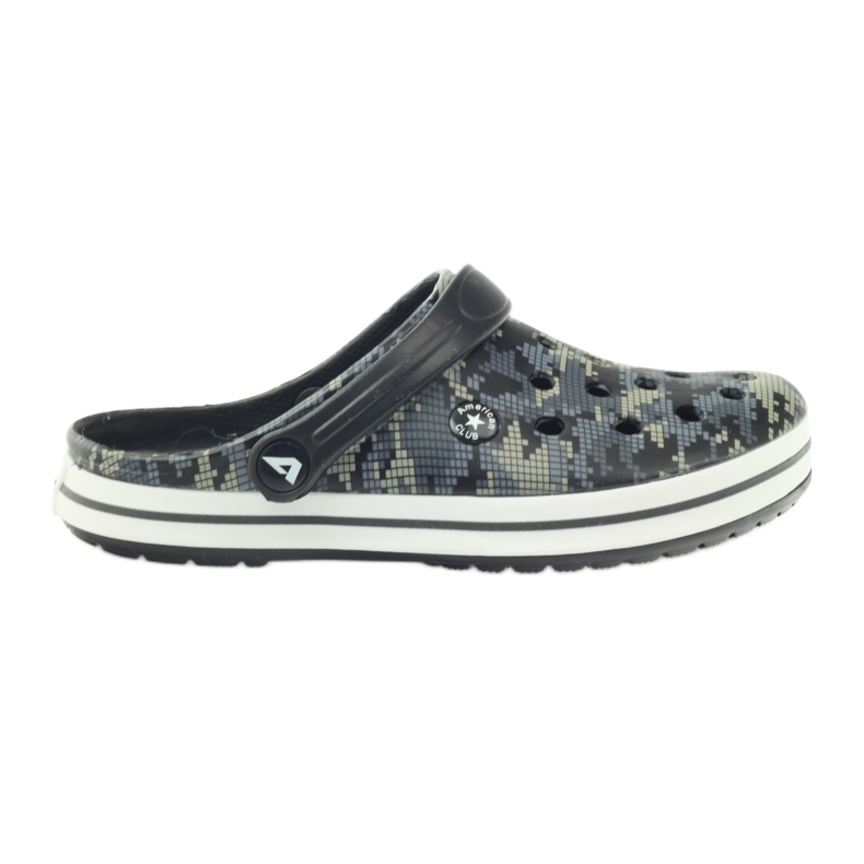 American Club Kroks clogsy slippers camo sandalias negro gris verde