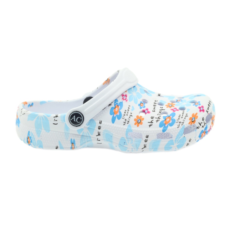 American Club Pantuflas infantiles cocodrilos americanos blanco azul naranja rosado