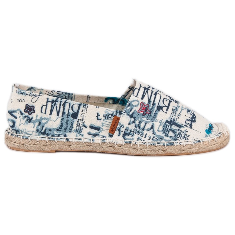 McKey alpargatas con estilo blanco azul azul marino