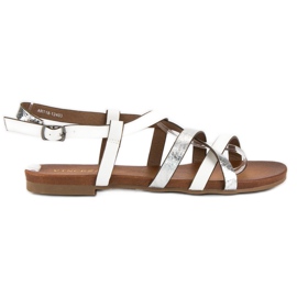 Sandalias blancas vinceza blanco gris