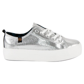 Vinceza zapatillas mckeylor plateadas gris