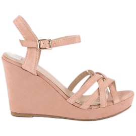 Seastar Sandalias cuña ante rosado