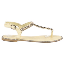 Chanclas VICES elegantes amarillo