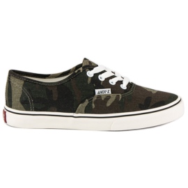 Andy Z zapatillas camuflaje marrón verde