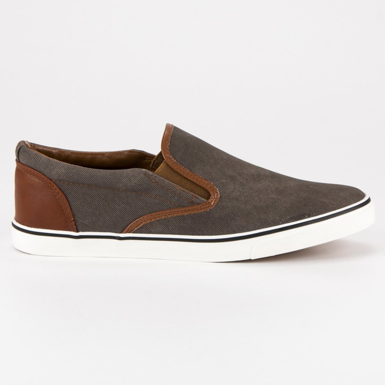 SDS Slipons casuales para hombres marrón gris