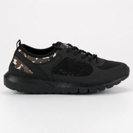 Zapatillas deportivas de camuflaje. negro
