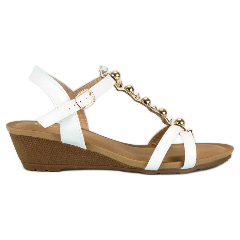 Sandalias cuña blancas blanco