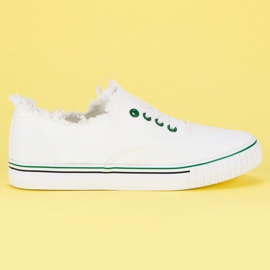 L&H Zapatillas deportivas atadas a la moda blanco