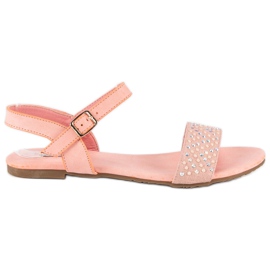 Vices Elegantes sandalias planas vicios rosado