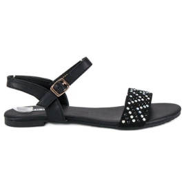 Vices Elegantes sandalias planas vicios negro