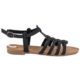 Cómodas sandalias de verano negro