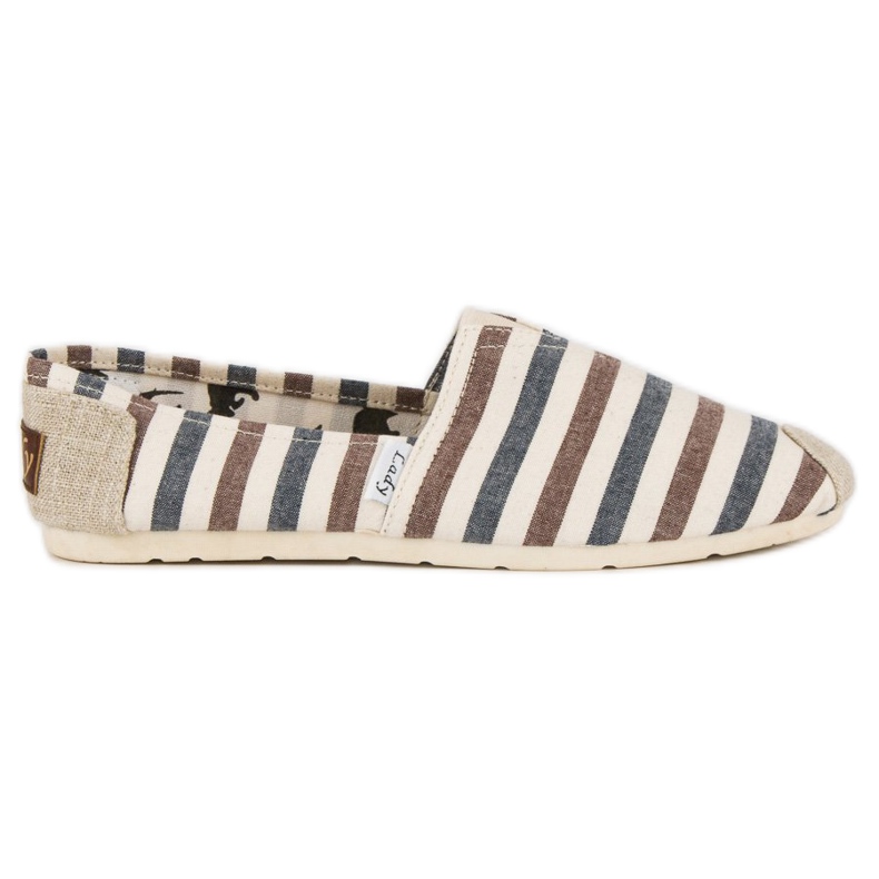 L. Day Slipon rayas beige marrón gris