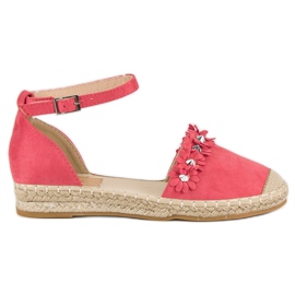 Alpargatas coral rojo