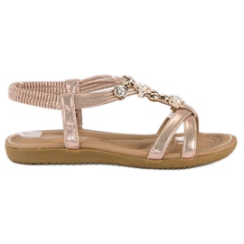 Super Mode Sandalias de mujer con estilo rosado