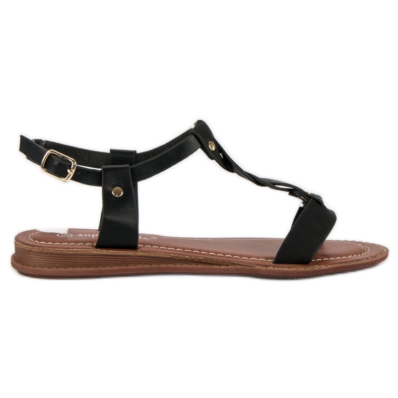 Super Mode Sandalias negras clásicas negro
