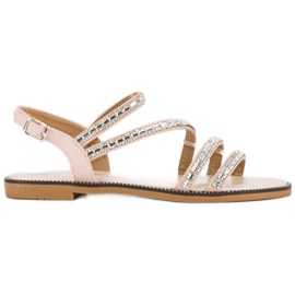 Nio Nio Sandalias planas con estilo rosado