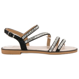 Nio Nio Sandalias planas con estilo negro