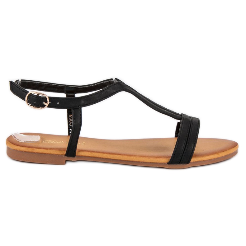 Bella Star Sandalias mujer cómodas negro