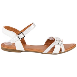 L. Day Sandalias planas blancas blanco