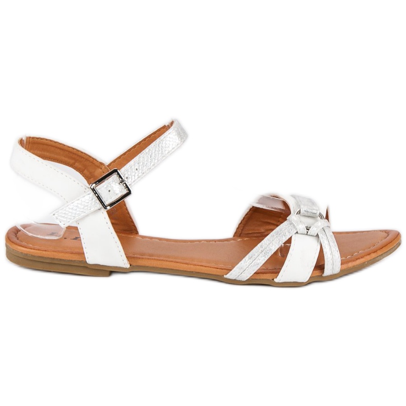L. Day Sandalias planas blancas blanco