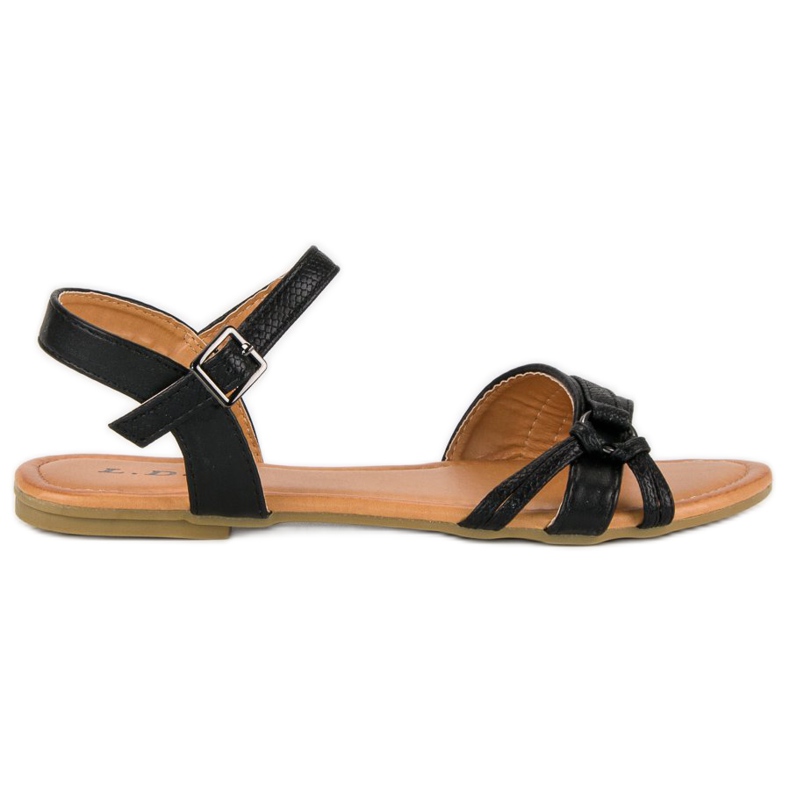 L. Day Sandalias planas negras negro