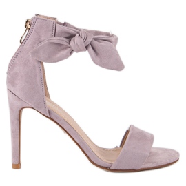 Bestelle Sandalias cremallera ante violeta multicolor