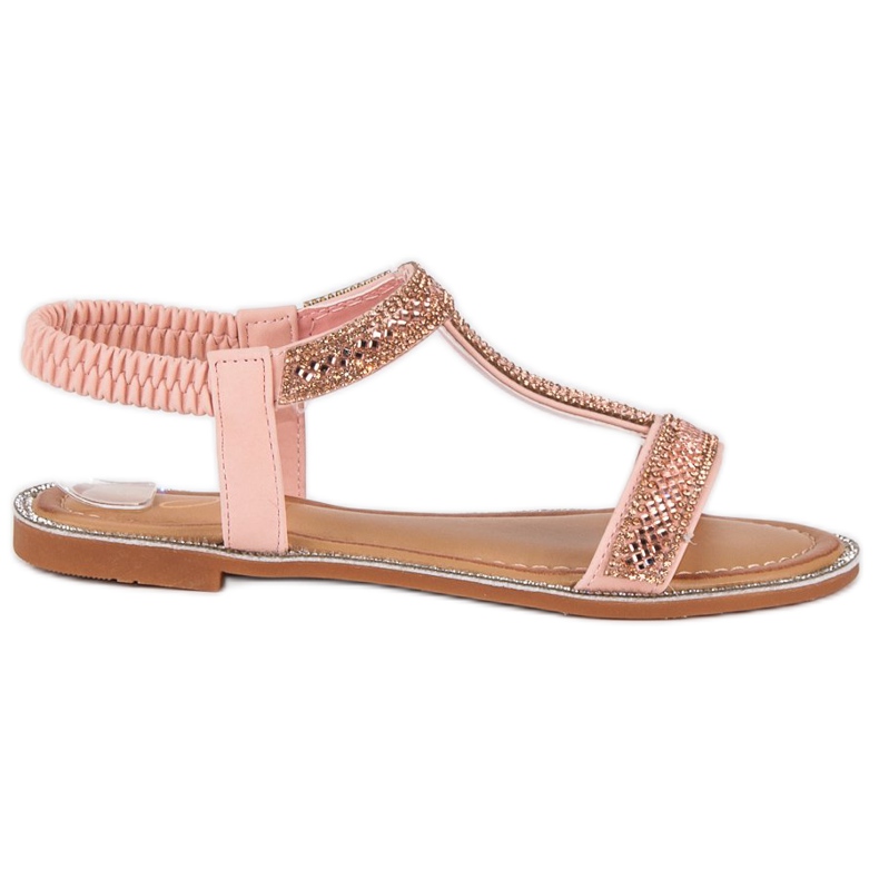 Juliet Sandalias elegantes con un borrador rosado