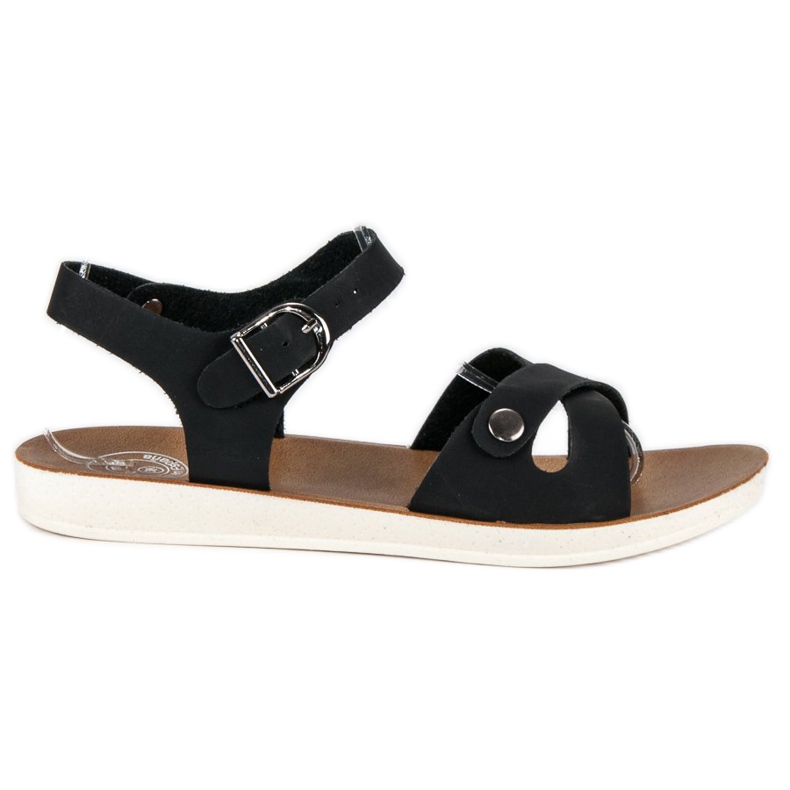 Sandalias negras con hebilla negro Sandalias negras con hebilla negro